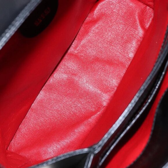 GUCCI Hand Bag Leather Black Gold - Picture 12 of 15